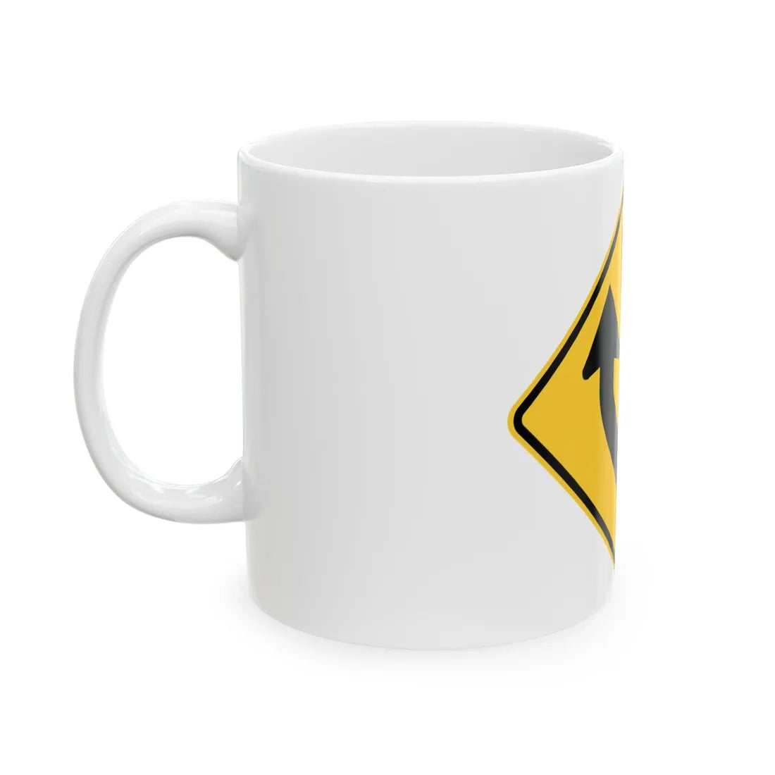 MUTCD-NY NYW3-4 (New York) (Road Sign) White Coffee Mug - Go Mug Yourself