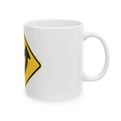 MUTCD-NY NYW3-4 (New York) (Road Sign) White Coffee Mug - Go Mug Yourself