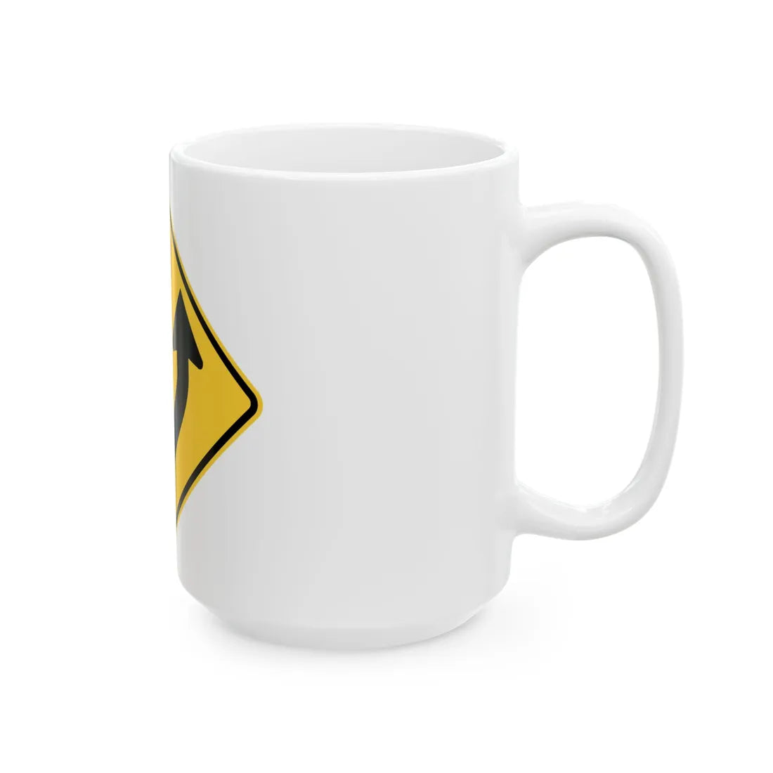 MUTCD-NY NYW3-4 (New York) (Road Sign) White Coffee Mug - Go Mug Yourself