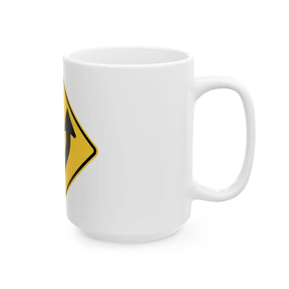 MUTCD-NY NYW3-4 (New York) (Road Sign) White Coffee Mug - Go Mug Yourself