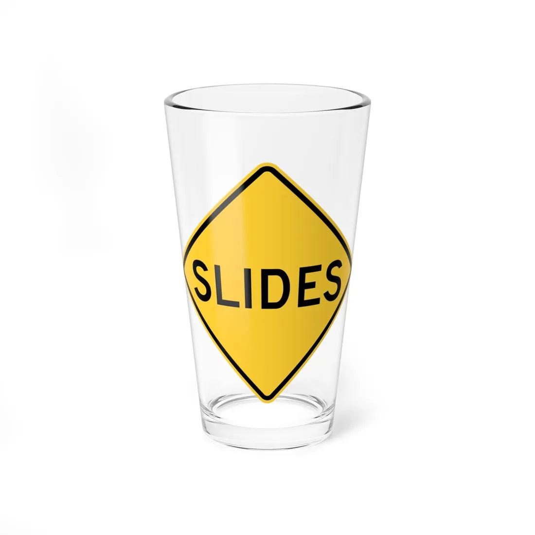 MUTCD-NY NYW4-15 (New York) (Road Sign) Pint Glass 16oz 16oz - Go Mug Yourself