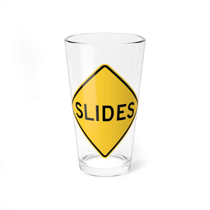 MUTCD-NY NYW4-15 (New York) (Road Sign) Pint Glass 16oz 16oz - Go Mug Yourself