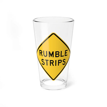 MUTCD-NY NYW4-17 (New York) (Road Sign) Pint Glass 16oz 16oz - Go Mug Yourself
