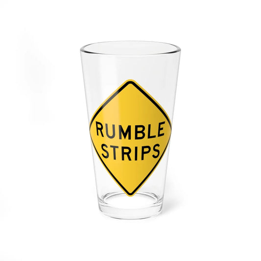 MUTCD-NY NYW4-17 (New York) (Road Sign) Pint Glass 16oz 16oz - Go Mug Yourself