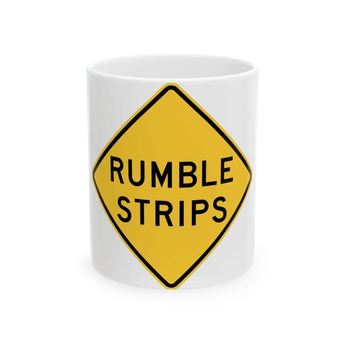 MUTCD-NY NYW4-17 (New York) (Road Sign) White Coffee Mug 11oz - Go Mug Yourself