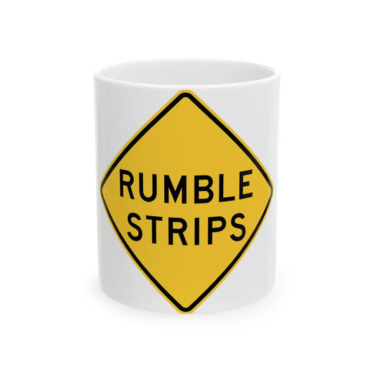 MUTCD-NY NYW4-17 (New York) (Road Sign) White Coffee Mug 11oz - Go Mug Yourself