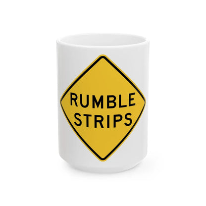 MUTCD-NY NYW4-17 (New York) (Road Sign) White Coffee Mug 15oz - Go Mug Yourself