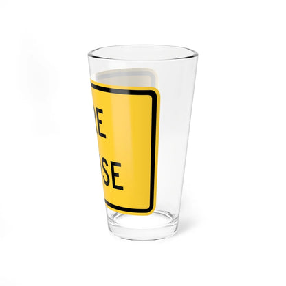 MUTCD-NY NYW5-17P (New York) (Road Sign) Pint Glass 16oz - Go Mug Yourself