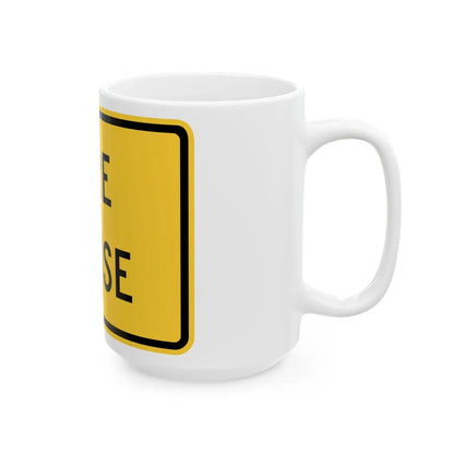 MUTCD-NY NYW5-17P (New York) (Road Sign) White Coffee Mug - Go Mug Yourself