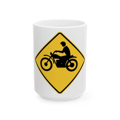 MUTCD-NY NYW5-18 (New York) (Road Sign) White Coffee Mug 15oz - Go Mug Yourself