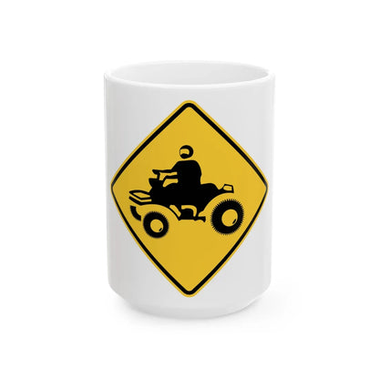 MUTCD-NY NYW5-19 (New York) (Road Sign) White Coffee Mug 15oz - Go Mug Yourself