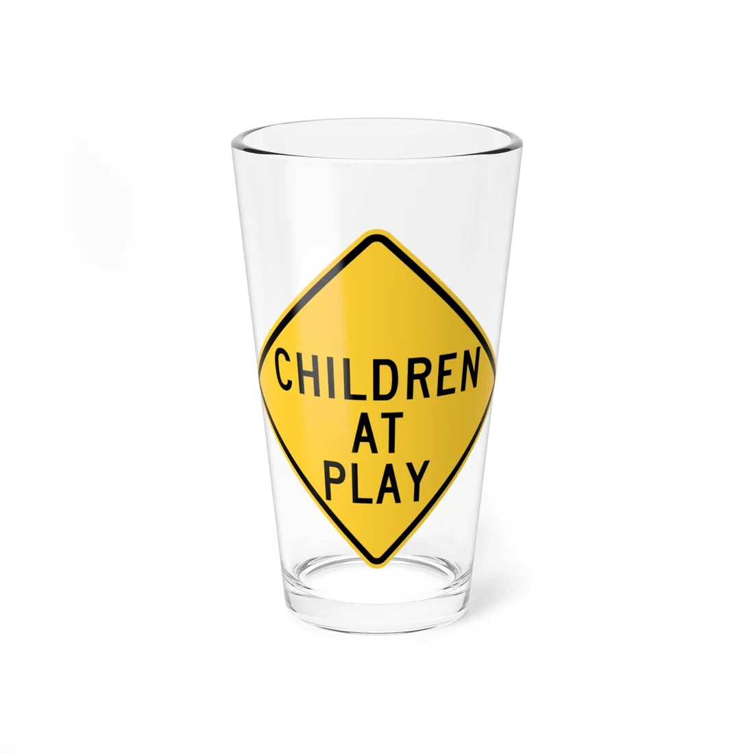 MUTCD-NY NYW7-4 (New York) (Road Sign) Pint Glass 16oz 16oz - Go Mug Yourself