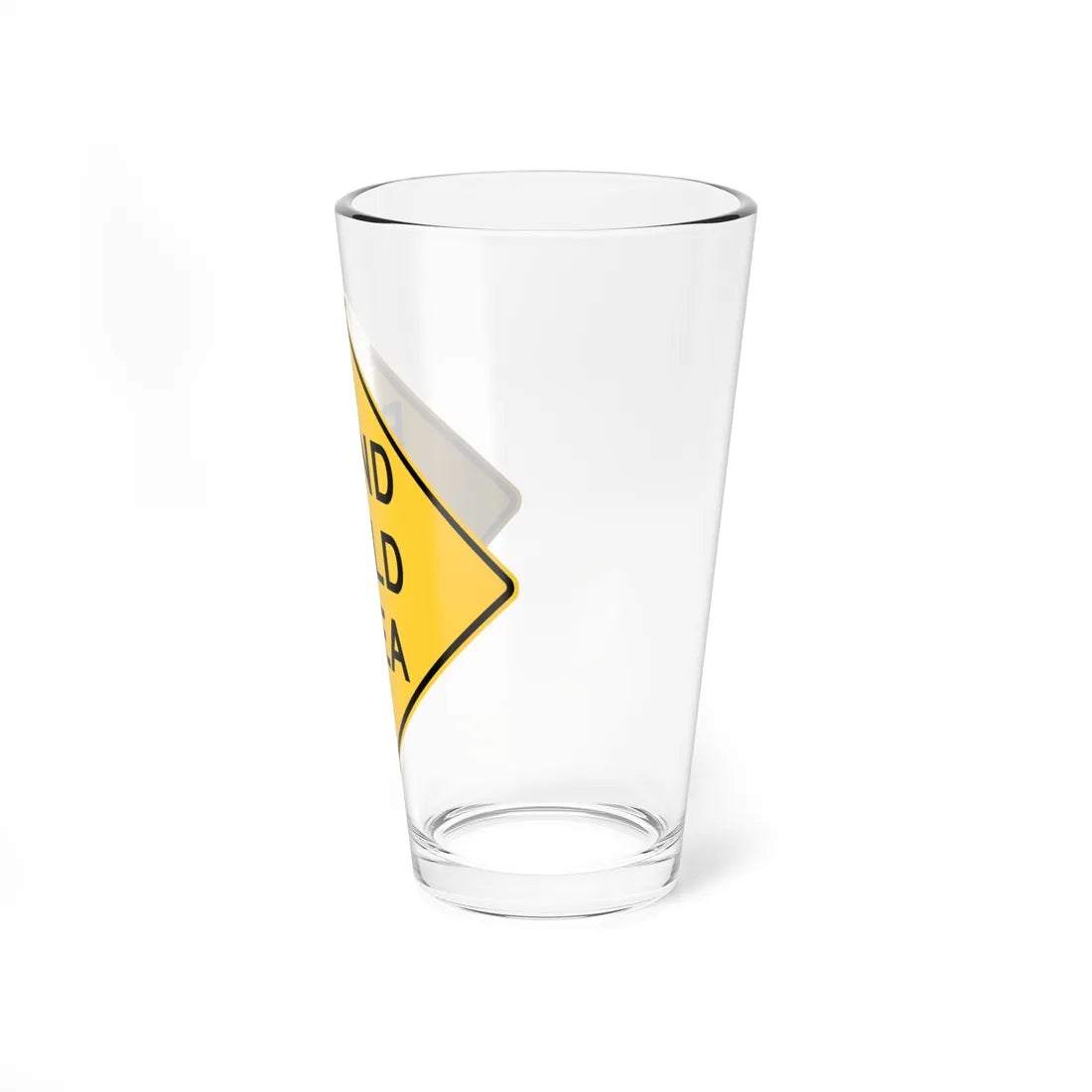 MUTCD-NY NYW7-7 (New York) (Road Sign) Pint Glass 16oz - Go Mug Yourself