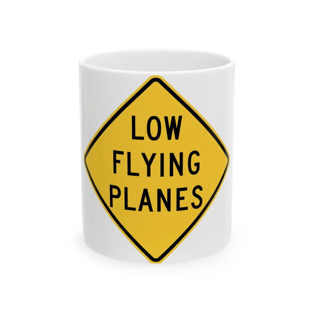 MUTCD-NY NYW7-8 (New York) (Road Sign) White Coffee Mug 11oz - Go Mug Yourself