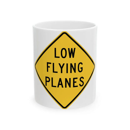 MUTCD-NY NYW7-8 (New York) (Road Sign) White Coffee Mug 11oz - Go Mug Yourself