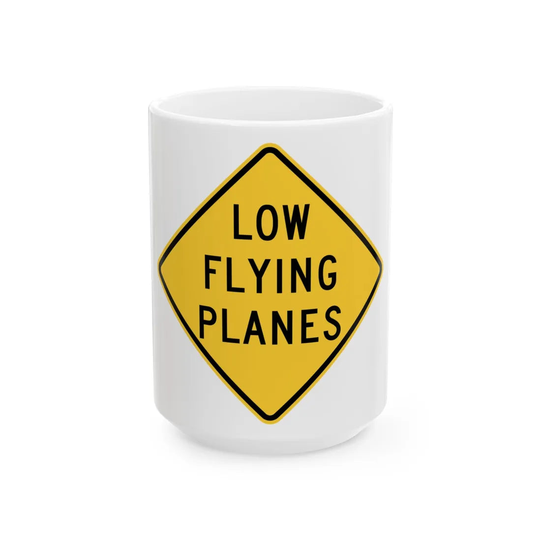 MUTCD-NY NYW7-8 (New York) (Road Sign) White Coffee Mug 15oz - Go Mug Yourself