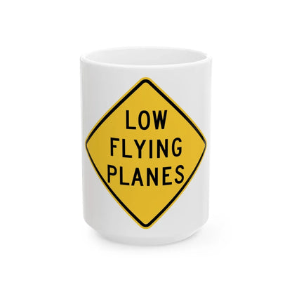 MUTCD-NY NYW7-8 (New York) (Road Sign) White Coffee Mug 15oz - Go Mug Yourself