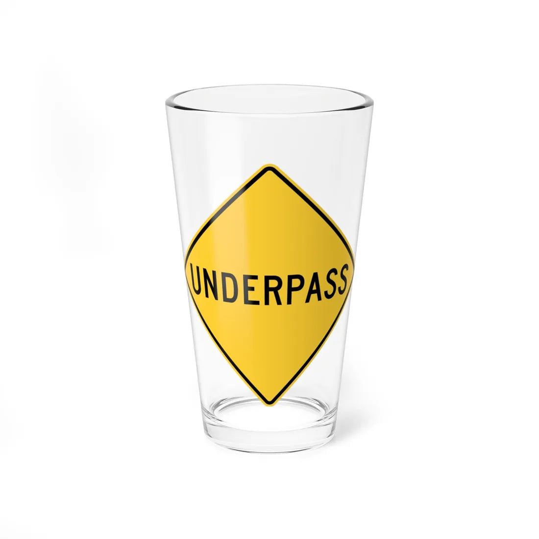 MUTCD-NY NYW7-9 (New York) (Road Sign) Pint Glass 16oz 16oz - Go Mug Yourself