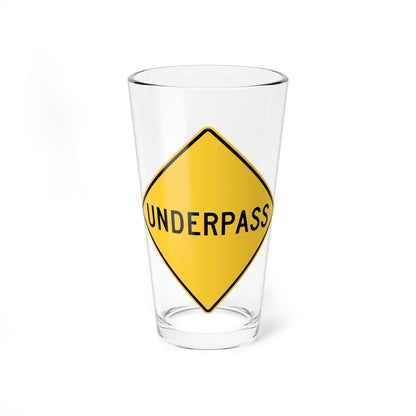 MUTCD-NY NYW7-9 (New York) (Road Sign) Pint Glass 16oz 16oz - Go Mug Yourself