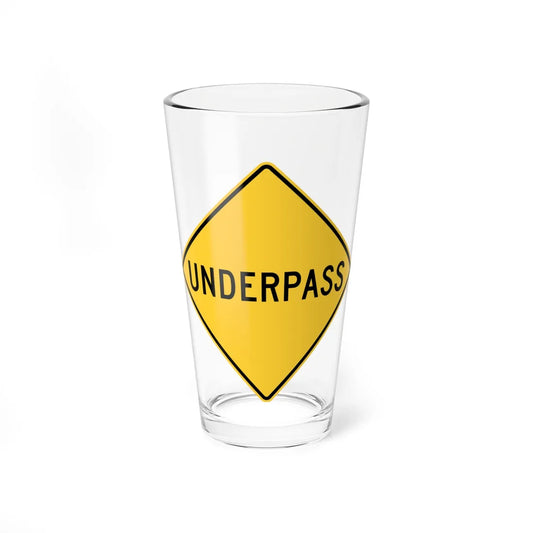 MUTCD-NY NYW7-9 (New York) (Road Sign) Pint Glass 16oz 16oz - Go Mug Yourself