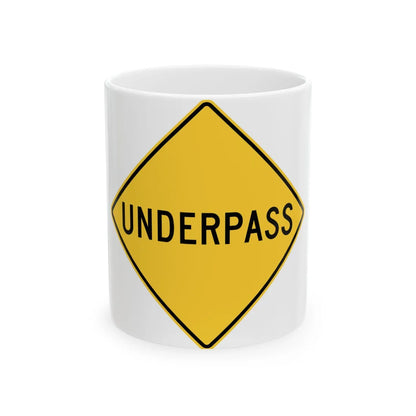 MUTCD-NY NYW7-9 (New York) (Road Sign) White Coffee Mug 11oz - Go Mug Yourself