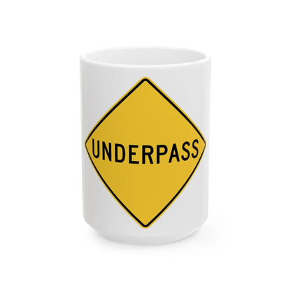 MUTCD-NY NYW7-9 (New York) (Road Sign) White Coffee Mug 15oz - Go Mug Yourself