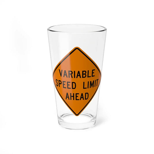 MUTCD-OH CW3-H5b (Ohio) (Road Sign) Pint Glass 16oz 16oz - Go Mug Yourself