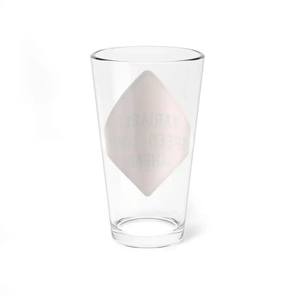 MUTCD-OH CW3-H5b (Ohio) (Road Sign) Pint Glass 16oz - Go Mug Yourself