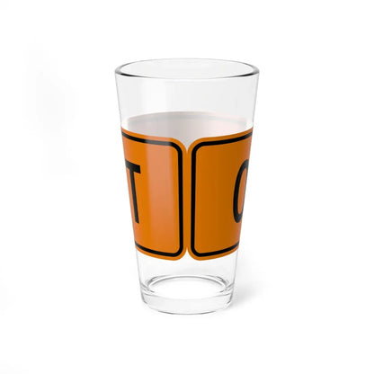 MUTCD-OH CW8-H6aPL (Ohio) (Road Sign) Pint Glass 16oz - Go Mug Yourself