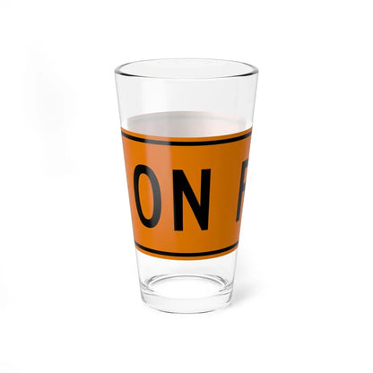 MUTCD-OH CW8-H6aPR (Ohio) (Road Sign) Pint Glass 16oz - Go Mug Yourself