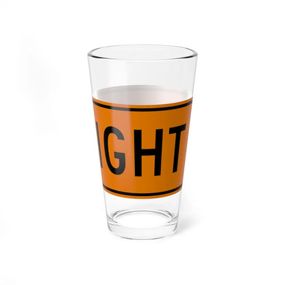 MUTCD-OH CW8-H6aPR (Ohio) (Road Sign) Pint Glss 16oz - Go Mug Yourself