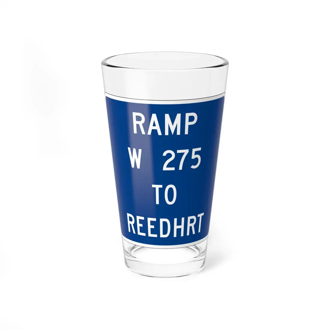MUTCD-OH D10-H5a (Ohio) (Road Sign) Pint Glass 16oz 16oz - Go Mug Yourself