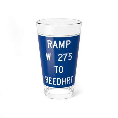 MUTCD-OH D10-H5a (Ohio) (Road Sign) Pint Glass 16oz 16oz - Go Mug Yourself