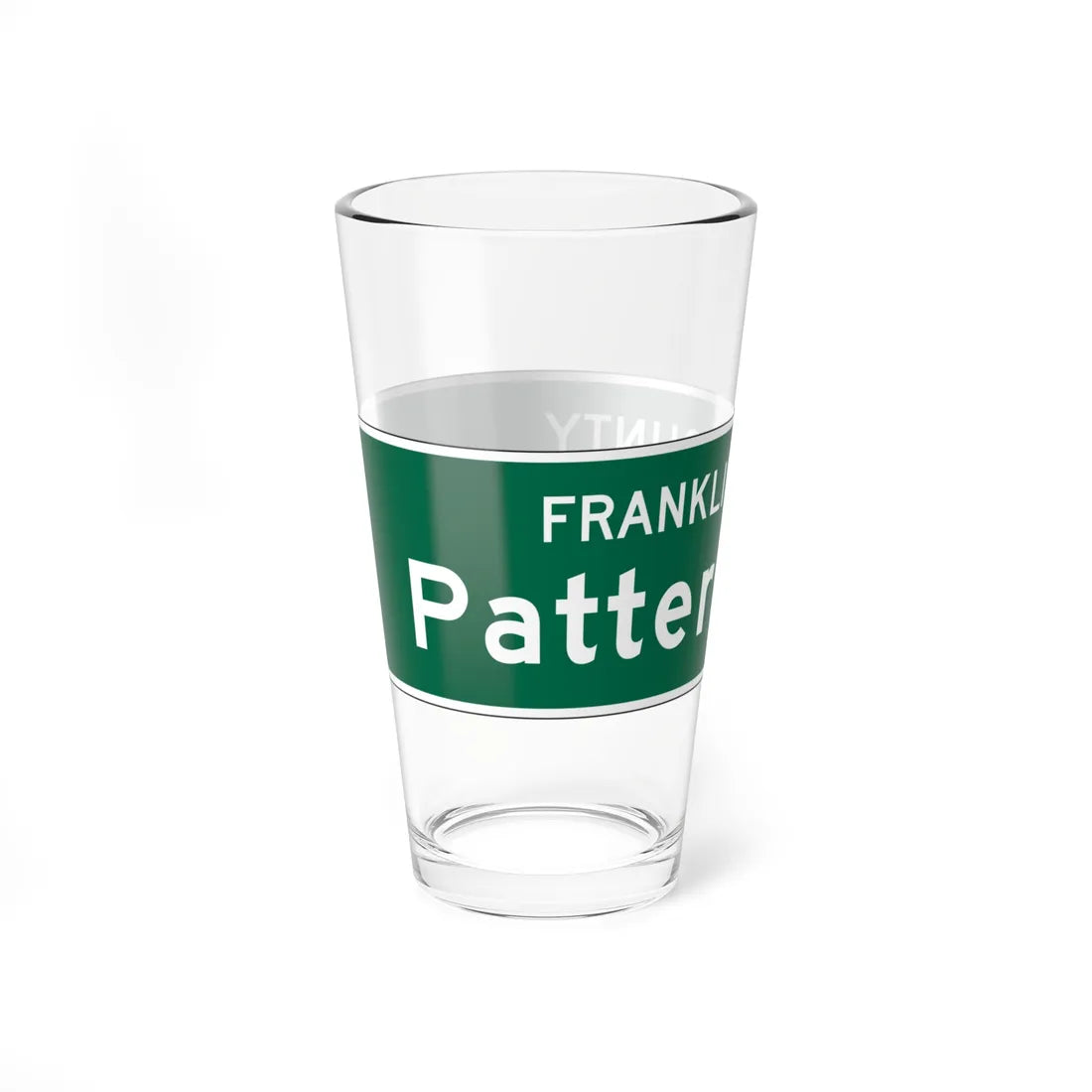 MUTCD-OH D3-H6b open text (Ohio) (Road Sign) Pint Glass 16oz - Go Mug Yourself
