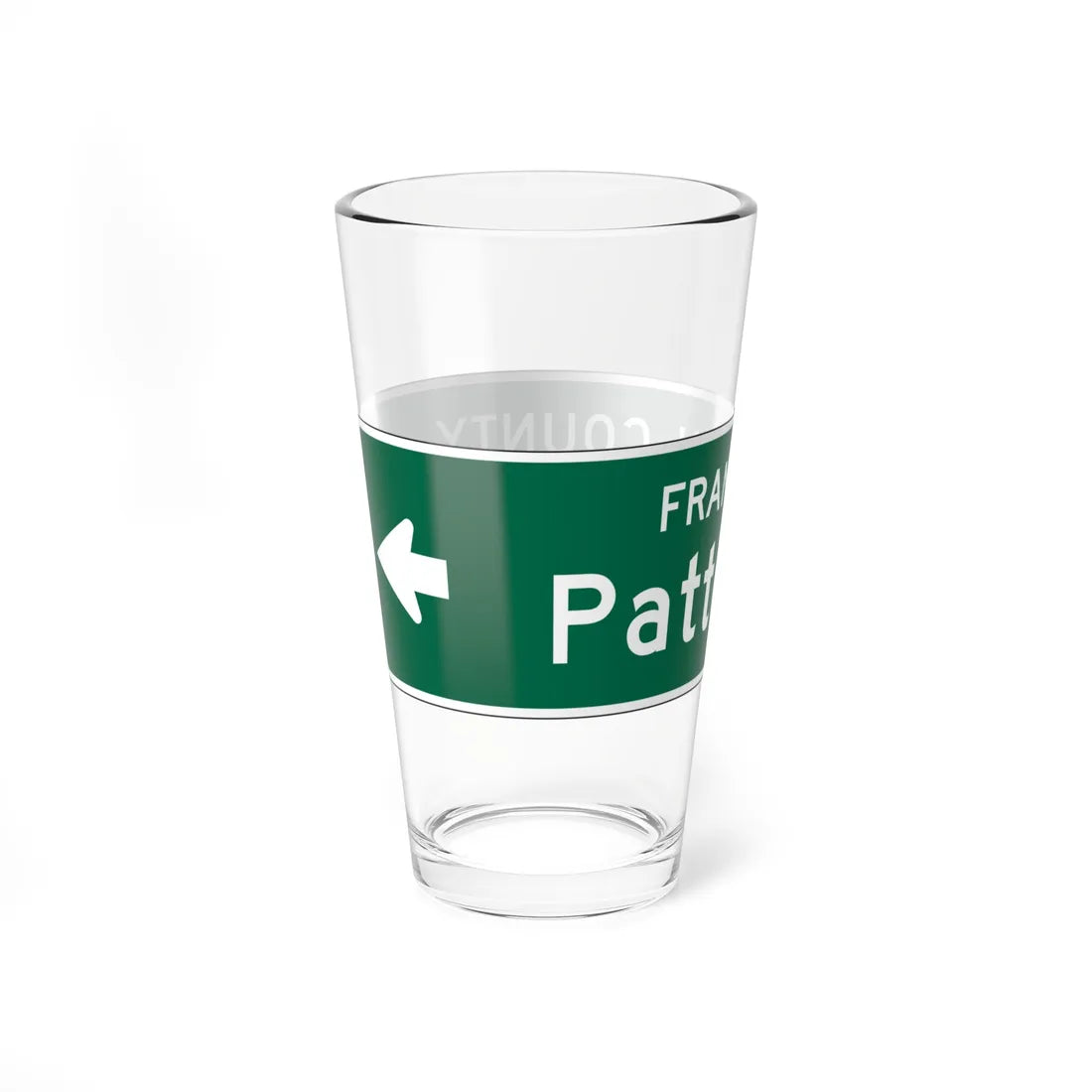 MUTCD-OH D3-H6c open text (Ohio) (Road Sign) Pint Glass 16oz - Go Mug Yourself