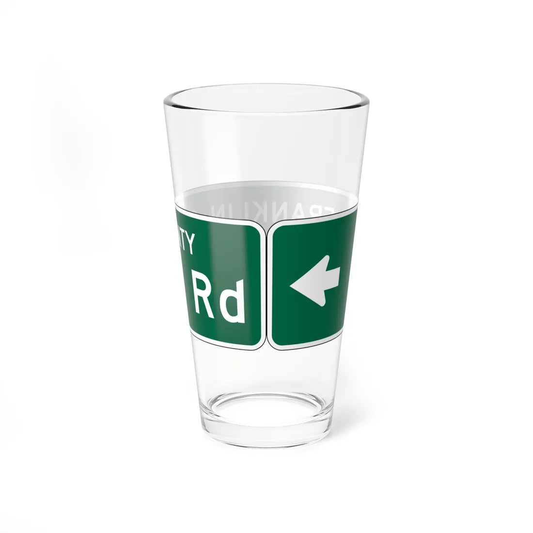 MUTCD-OH D3-H6c open text (Ohio) (Road Sign) Pint Glass 16oz - Go Mug Yourself