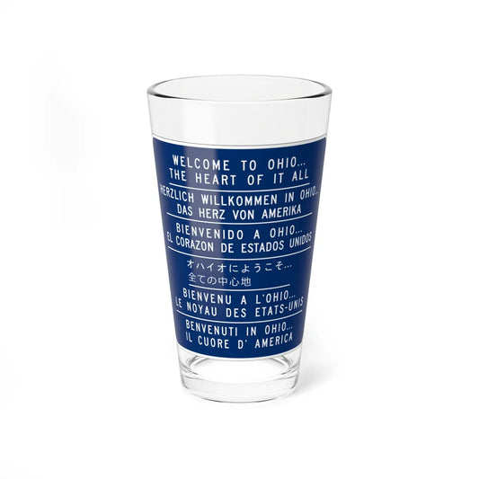 MUTCD-OH D5-H20 (Ohio) (Road Sign) Pint Glass 16oz 16oz - Go Mug Yourself
