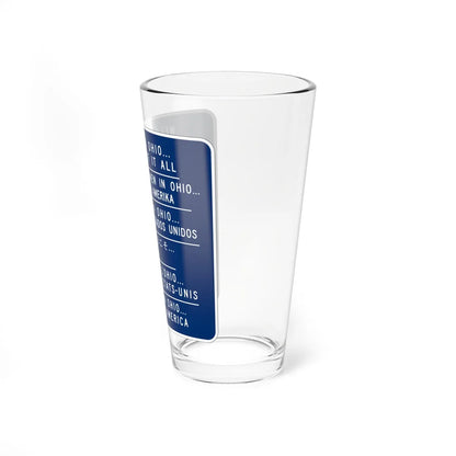 MUTCD-OH D5-H20 (Ohio) (Road Sign) Pint Glass 16oz - Go Mug Yourself