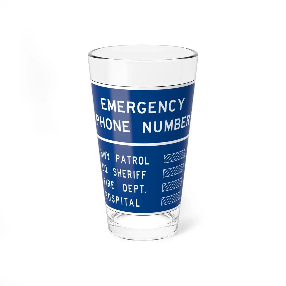 MUTCD-OH D5-H21 (Ohio) (Road Sign) Pint Glass 16oz 16oz - Go Mug Yourself