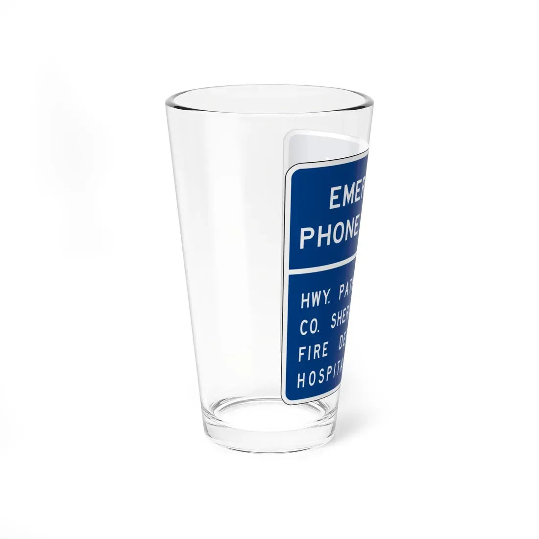 MUTCD-OH D5-H21 (Ohio) (Road Sign) Pint Glass 16oz - Go Mug Yourself