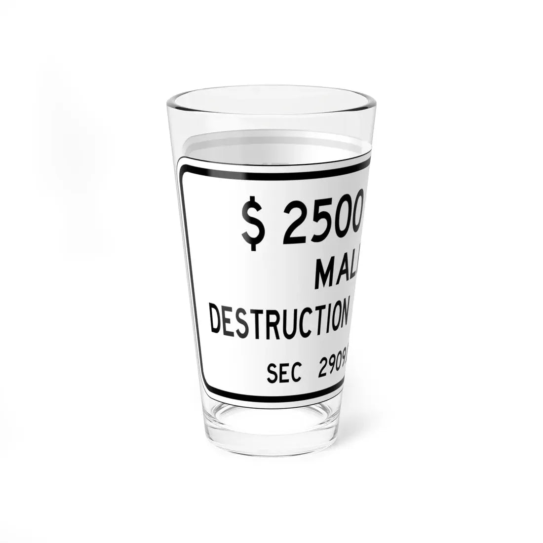 MUTCD-OH D5-H23 (Ohio) (Road Sign) Pint Glass 16oz - Go Mug Yourself