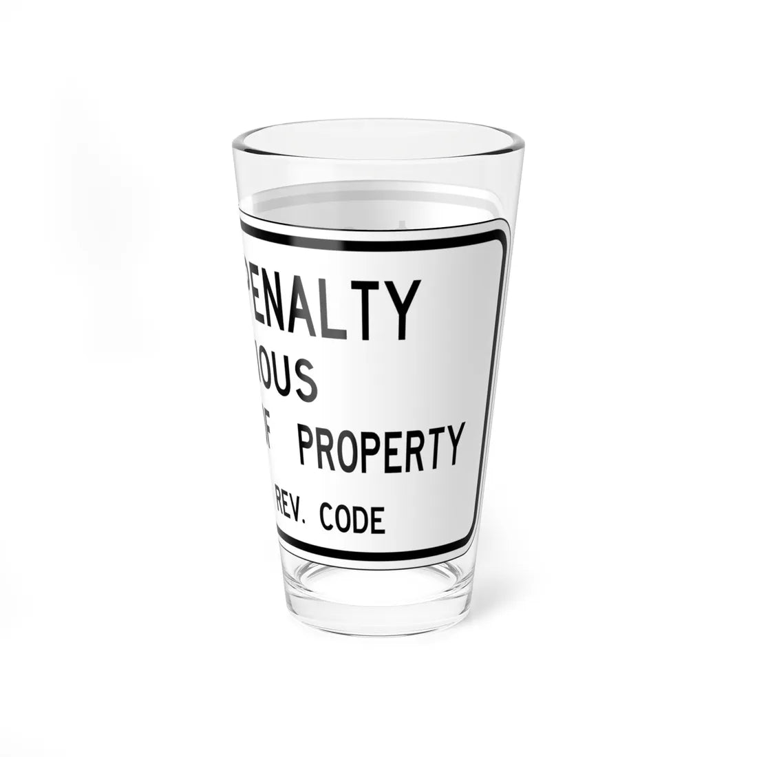 MUTCD-OH D5-H23 (Ohio) (Road Sign) Pint Glss 16oz - Go Mug Yourself