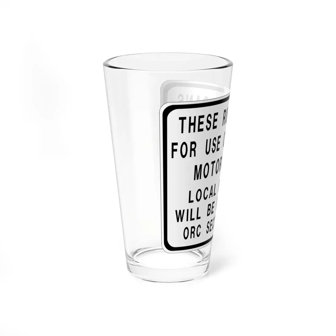 MUTCD-OH D5-H24 (Ohio) (Road Sign) Pint Glass 16oz - Go Mug Yourself