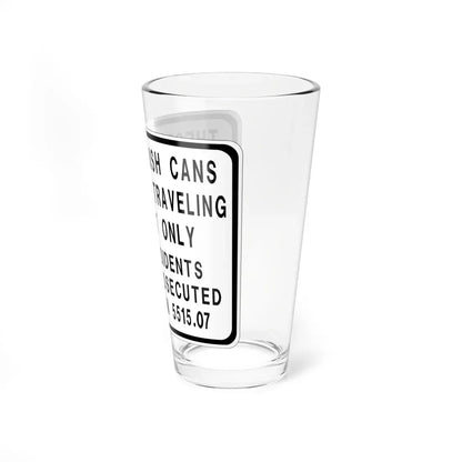 MUTCD-OH D5-H24 (Ohio) (Road Sign) Pint Glass 16oz - Go Mug Yourself