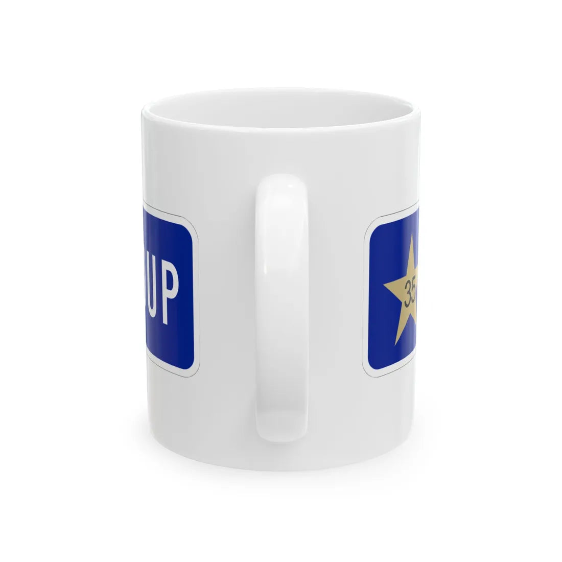 MUTCD-OH I-H14aP (Ohio) (Road Sign) White Coffee Mug - Go Mug Yourself