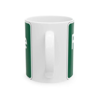 MUTCD-OH I-H2a (Ohio) (Road Sign) White Coffee Mug - Go Mug Yourself