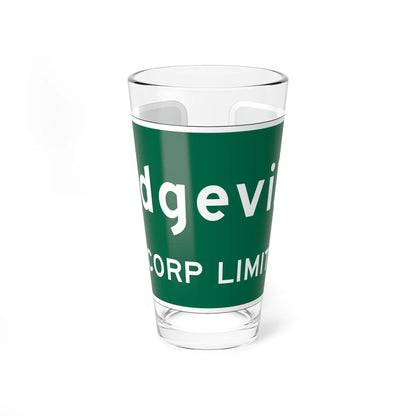 MUTCD-OH I-H2a open text (Ohio) (Road Sign) Pint Glass 16oz 16oz - Go Mug Yourself