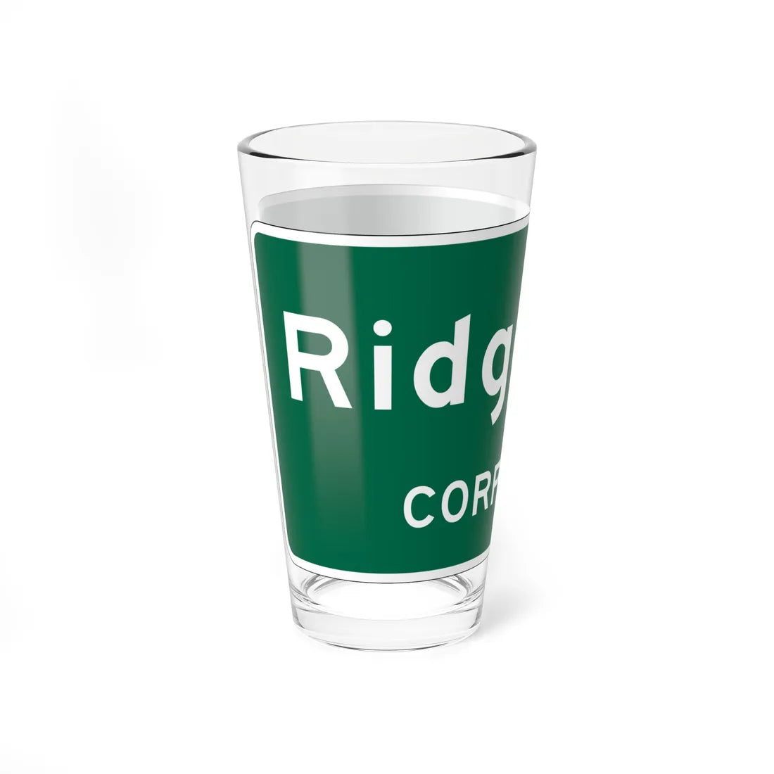 MUTCD-OH I-H2a open text (Ohio) (Road Sign) Pint Glass 16oz - Go Mug Yourself