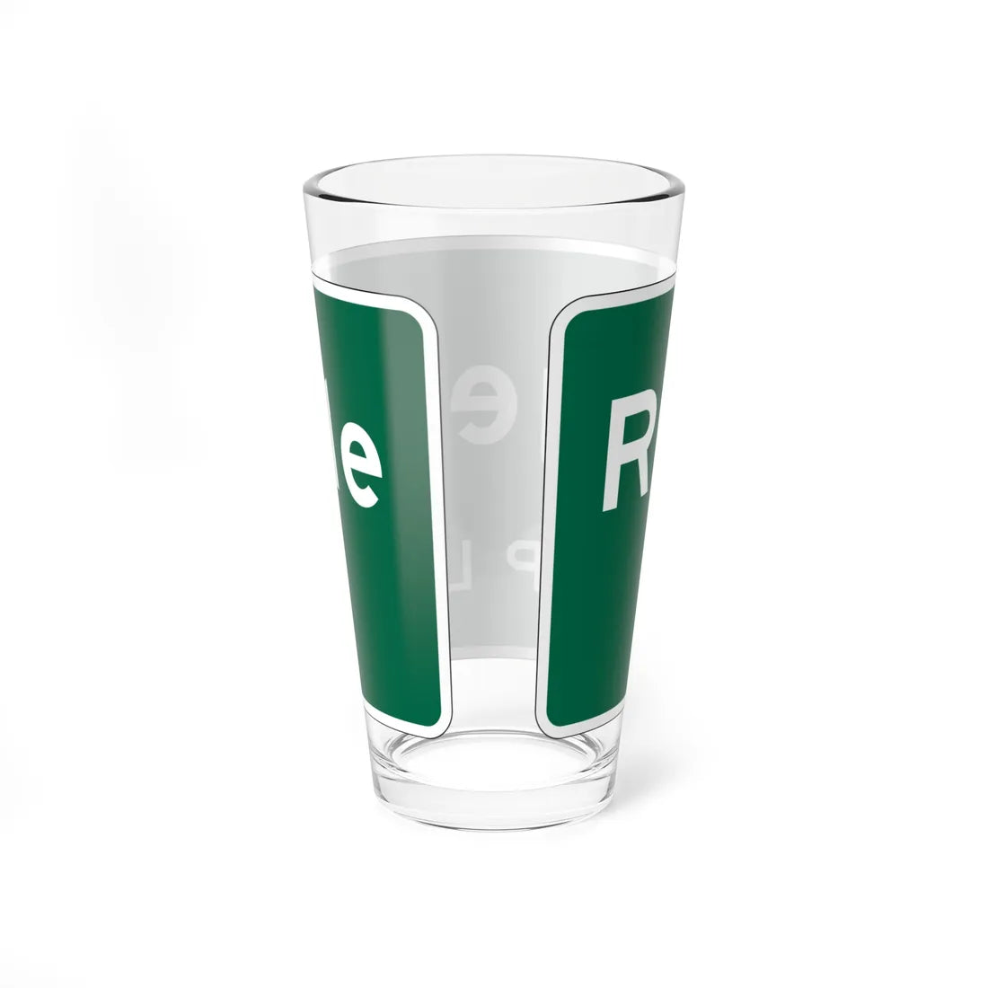 MUTCD-OH I-H2a open text (Ohio) (Road Sign) Pint Glass 16oz - Go Mug Yourself