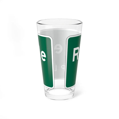 MUTCD-OH I-H2a open text (Ohio) (Road Sign) Pint Glass 16oz - Go Mug Yourself